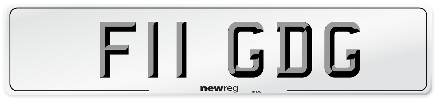 F11 GDG Number Plate from New Reg